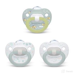 img 4 attached to 🍼 NUK Orthodontic Pacifier Value Pack for Boys, Ages 0-6 Months (Set of 3)