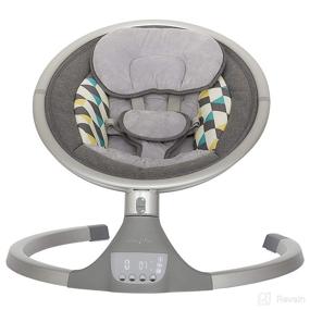 img 3 attached to Dream On Me Zazu Swing in Grey and Blue – Optimize Your Baby's Comfort and Playtime!