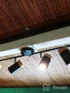 img 1 attached to E26 4-Light Adjustable Track Lighting Kit With Metal & Wood Shade - Perfect For Living Room, Kitchen Or Utility Room (White) review by Ryan Cornelison