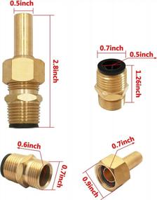 img 3 attached to 4 Pack Replacement Zodiac Deck Jet Water Design-1/2 NPT Brass Spa Pool Nozzle 590041 R0560400