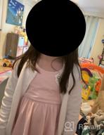 img 1 attached to Girls Long Sleeve Knit Cardigan Sweater School Uniform Button Tops review by Eden Smith