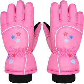 img 4 attached to Boao Mittens Winter Waterproof Cotton Lined Girls' Accessories via Cold Weather