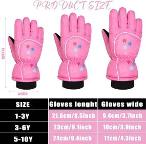 img 2 attached to Boao Mittens Winter Waterproof Cotton Lined Girls' Accessories via Cold Weather