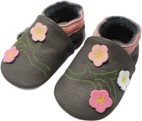 img 2 attached to Yalion Leather Anti Slip Moccasins Dinosaur Boys' Shoes: Comfy Slippers for Active Kids!