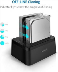 img 1 attached to Inateck Type C SATA Hard Drive Docking Station with USB 3.0, Dual Bay SSD Docking Station - FD2002C