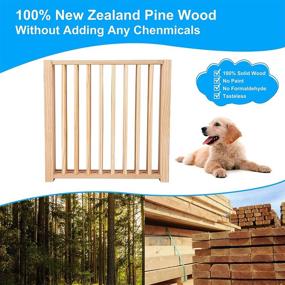 img 3 attached to 🐾 YOCAN Foldable Wooden Dog Gate – Versatile Indoor Fence for Doorways, House, Stairs, Halls - 5 Panel 16.9