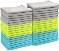 🧽 aidea microfiber cleaning cloths - 36 pack, soft, highly absorbent, lint-free & streak-free for home, kitchen, car, window cleaning - ideal gifts (12in.x16in.) logo