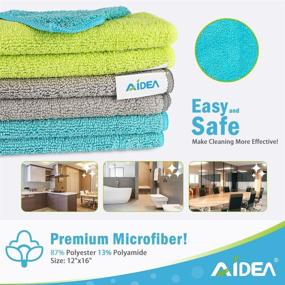 img 3 attached to 🧽 AIDEA Microfiber Cleaning Cloths - 36 Pack, Soft, Highly Absorbent, Lint-Free & Streak-Free for Home, Kitchen, Car, Window Cleaning - Ideal Gifts (12in.x16in.)