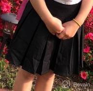 img 1 attached to Bienzoe Girl's Classic Pleated School Uniform Dance Skirt - Elevate Your Style with Timeless Elegance! review by James Hess