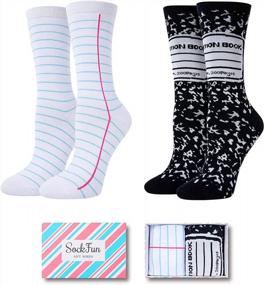 img 4 attached to Sockfun Funny Socks Crazy Socks Silly Socks For Women Teens, Book Reading Gifts For Book Lovers
