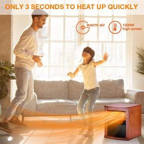 img 1 attached to Stay Warm And Cozy With 1500W Infrared Electric Space Heater- Perfect For Large Rooms With 3 Heat Modes, Remote Control, Timer, And Safety Features!