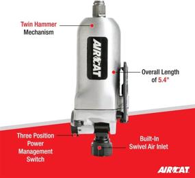 img 3 attached to 3/8" Butterfly Impact Wrench With Built-In Air Inlet, 100 Ft-Lbs Torque - AIRCAT 1320