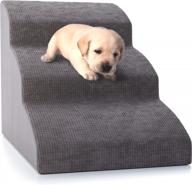 zicoto's durable and easy-to-walk-on dog stairs and ramp for beds or couches - perfect for small dogs and cats - provides instant access to sofas or beds up to 22 inches high логотип