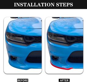 img 3 attached to Hoolcar Front Bumper Lip Splitter Protector Front Shovel For 2015-2021 Dodge Charger SRT Exterior Accessories ... Spoilers, Wings & Styling Kits