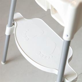 img 3 attached to Ireka Baby Footrest for IKEA High Chair Antilop - Balchakryuk (White Snow) - Enhanced Footrest Accessories