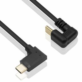 img 2 attached to Poyiccot Кабель USB C к USB C, спиральный, 180-градусный спиральный кабель USB C, прямоугольный кабель USB C 90 градусов, кабель типа C к типу C, 10 Гбит/с, 60 Вт, пружинный спиральный кабель USB C, удлинительный провод 1,2 м