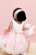 img 1 attached to Baby Girl Lace Flower Ruffle Tutu Dress Christening Baptism First Holy Communion review by Black Miller