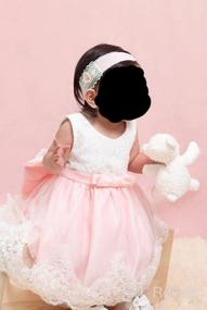 img 8 attached to Платье-пачка с кружевным цветком и оборками для маленьких девочек, крещение, крещение, первое причастие