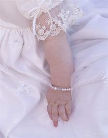 img 1 attached to 💍 Baby Girl's Keepsake Bracelet: Sterling Silver and Cultured Pearls – Cherished Babe to Bride