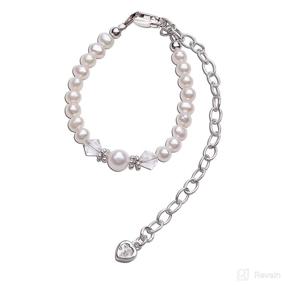 img 3 attached to 💍 Baby Girl's Keepsake Bracelet: Sterling Silver and Cultured Pearls – Cherished Babe to Bride