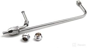 img 3 attached to 🚗 CarBole Dual Inlet Fuel Line with Chrome Finish - 3/8 inch Inlet, 5/8-18 inch Outlet for Holley 4150 Double Pump Carbs