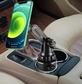 img 2 attached to 📱 X2 Extra Powerful Magnetic Cup Holder Phone Mount for Car, TECOTEC Advanced 8X N50 Magnets Cup Holder for Cellphone & Tablet Car Mount Stand for All Phones and Tablets