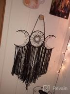 img 1 attached to ANROYE Triple Moon Goddess Macrame Wall Hanging, Large Crescent Moon Dream Catcher, Handmade Boho Art, Unique Bohemian Hippie Woven Pagan Wall Decor for Bedroom Nursery Bathroom Dorm Decoration Gift review by Tyler Cash