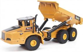img 3 attached to TongLi 7712 Indoor Metal Dump Truck Toy - Perfectly-Sized Diecast Construction Vehicle For Toddlers & Adults With Zinc Alloy Tipper Bucket, Rubber Tyres, And Detailed Workmanship