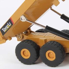 img 1 attached to TongLi 7712 Indoor Metal Dump Truck Toy - Perfectly-Sized Diecast Construction Vehicle For Toddlers & Adults With Zinc Alloy Tipper Bucket, Rubber Tyres, And Detailed Workmanship
