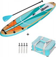 teal uboway paddle board bundle with green cooler deck bag for enhanced outdoor adventure logo