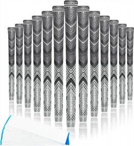 img 4 attached to Champkey Victor Hybrid Golf Grips 13 Pack All Weather Control And High Feedback Golf Club Grips Come With 15 Tapes