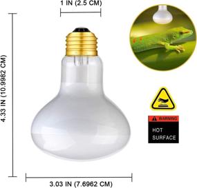 img 3 attached to 🔆 2 Pack 75W UVA Heat Bulb for Reptile & Amphibian - Sun Glow Basking Spot Lamp with Soft White Light