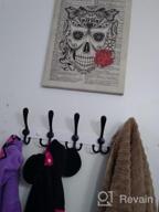 img 1 attached to 2 Pack Wall Mounted Coat Rack With 5 Tri Hooks For Hanging Jackets, Clothes, Hats & Towels - Black review by Stephanie Burgos
