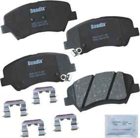 img 1 attached to 🔒 Bendix CFC1593 Premium Ceramic Brake Pad with Front Installation Hardware: Copper-Free, Reliable Performance