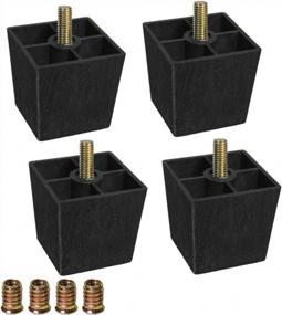 img 4 attached to Set Of 4 Plastic Sofa Legs With M8 Hanger Bolts - Sopicoz 2 Inch Furniture Risers