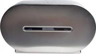 janico 2513 toilet paper dispenser, double roll tissue dispenser, stainless steel, silver logo
