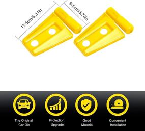 img 2 attached to Yellow Hood Hinge Cover Trim Accessories for Jeep Wrangler JK & Unlimited 2007-2018 - Set of 2