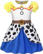 girls cowgirl costume princess dress up halloween outfit 1-10 years jurebecia toddler birthday party. logo