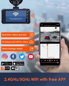 img 2 attached to Vantrue X4S 4K WiFi Dash Cam With 24/7 Parking Mode, Night Vision, GPS Compatibility, Motion & Collision Detection, 1080P@120FPS, Capacitor, And 512GB Max Support