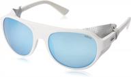 mountaineering wrap frame polarized sunglasses: revo's traverse with enhanced lens technology logo