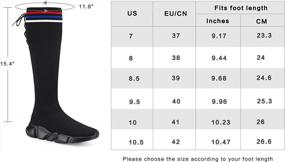 img 3 attached to Santiro Women Sock Boots Breathable Knit Fashion Shoes