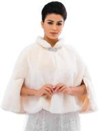 catery womens faux fur wraps shawls bridal wedding cape fur stole scarf accessories women's accessories : scarves & wraps logo