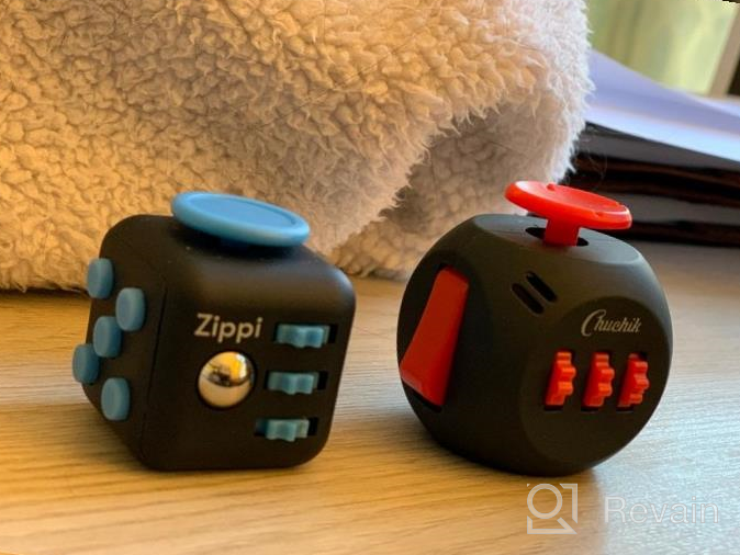 img 1 attached to Stress-Relieving Chuchik Toys Fidget Cube - Prime Desk Fidget Toy For Kids & Adults, Ideal For Reducing Anxiety And Symptoms Of Autism, ADD, ADHD & OCD - Green-Black, 1-Pack review by Matt Estrada