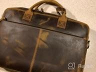 картинка 1 прикреплена к отзыву Full Grain Leather Briefcase For Men - Jack&Chris Handmade Business Travel Messenger Bag 15.6 Inch Laptop Bag от Steven Harper