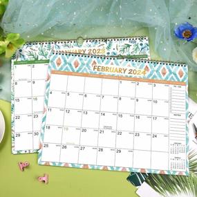 img 3 attached to 📅 2023-2024 Classic Wall Calendar - Monthly Calendar from January 2023 to June 2024, Large Size 15" x 11.5" with Thick Paper, Twin-Wire Binding, Hanging Hook, Ruled Blocks, and Julian Dates - Green Leaf Design