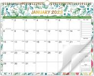 📅 2023-2024 classic wall calendar - monthly calendar from january 2023 to june 2024, large size 15" x 11.5" with thick paper, twin-wire binding, hanging hook, ruled blocks, and julian dates - green leaf design логотип