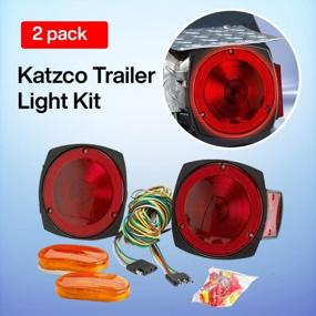img 3 attached to Katzco Trailer Light Kit - Perfect For Towing Up To 80" Wide Utility Trailers, Boats, Campers, Snowmobiles And Motorcycles - Hassle-Free Mounting