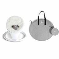 munchkin deluxe baby swing, includes bluetooth enabled baby swing, premium ultra-soft faux fur cover and travel carrying case logo