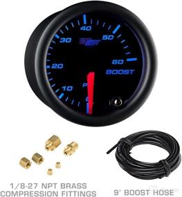 img 1 attached to 🌈 GlowShift Diesel Gauge Package for Dodge Ram Cummins 2500 3500 1994-1997 - Black 7 Color 60 PSI Boost, 1500 F Pyrometer EGT & 30 PSI Fuel Pressure Gauges - Black Triple Pillar Pod