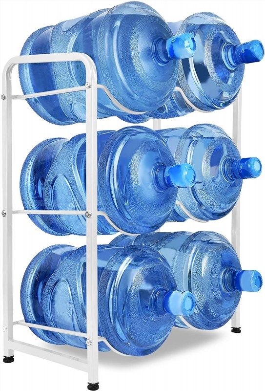 Ationgle 5 Gallon Water Cooler Jug Rack For 6 Bottles, 3Tier